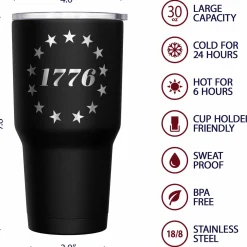 We The People Holsters 1776 Betsy Ross Flag Stainless Steel Tumbler Hot