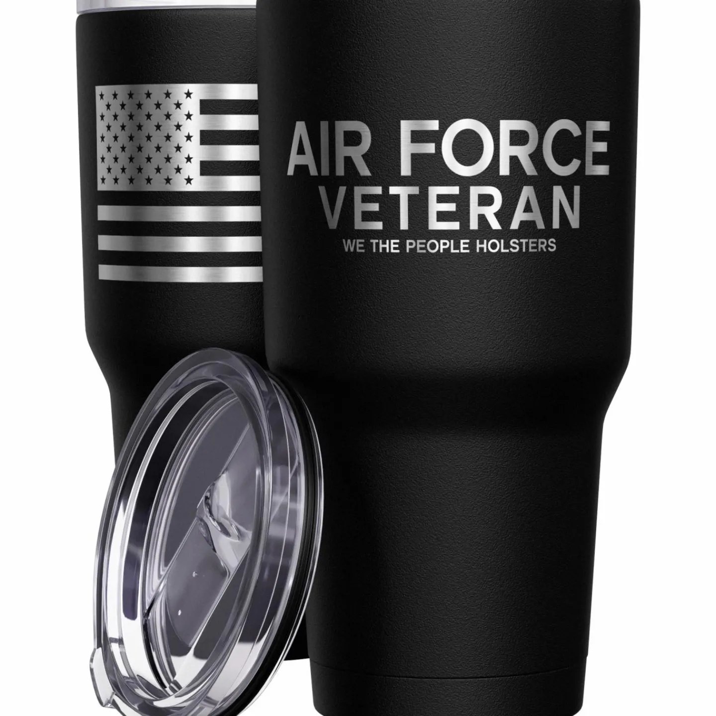 We The People Holsters Air Force Vet + American Flag Stainless Steel Tumbler Outlet