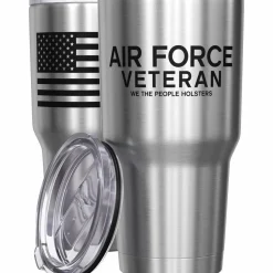 We The People Holsters Air Force Vet + American Flag Stainless Steel Tumbler Outlet