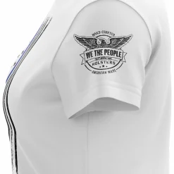 We The People Holsters American Flag Thin Blue Line Women's Short Sleeve Shirt Sale