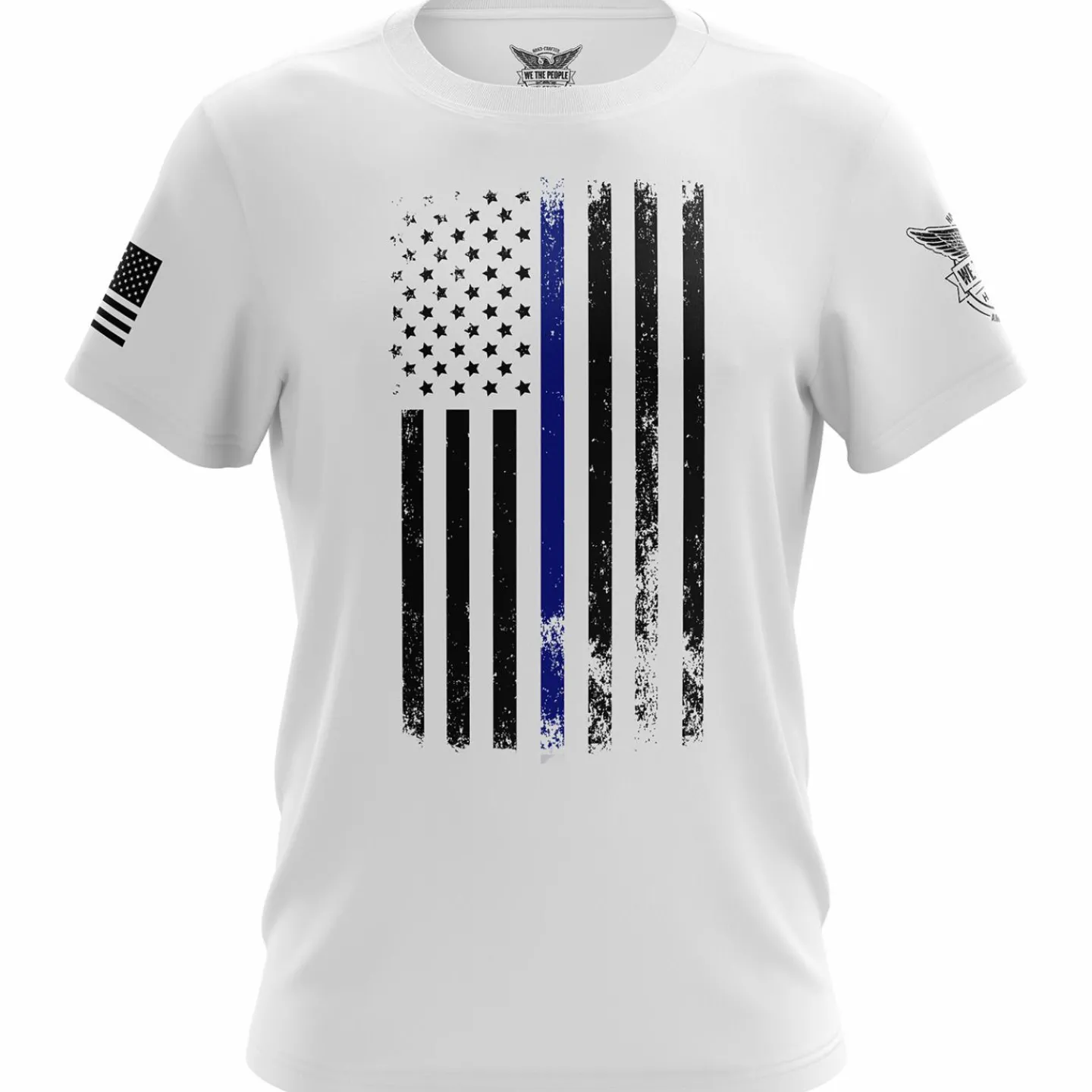 We The People Holsters American Flag Thin Blue Line Short Sleeve Shirt