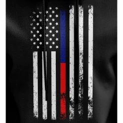We The People Holsters American Flag Thin Blue/Red Line Hoodie Black Clearance