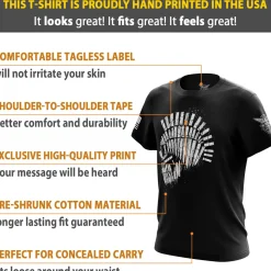 We The People Holsters Ammo Spartan Short Sleeve Shirt Black Clearance