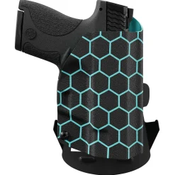We The People Holsters Aqua Honeycomb Custom Printed Holster - OWB Kydex Holster Outlet