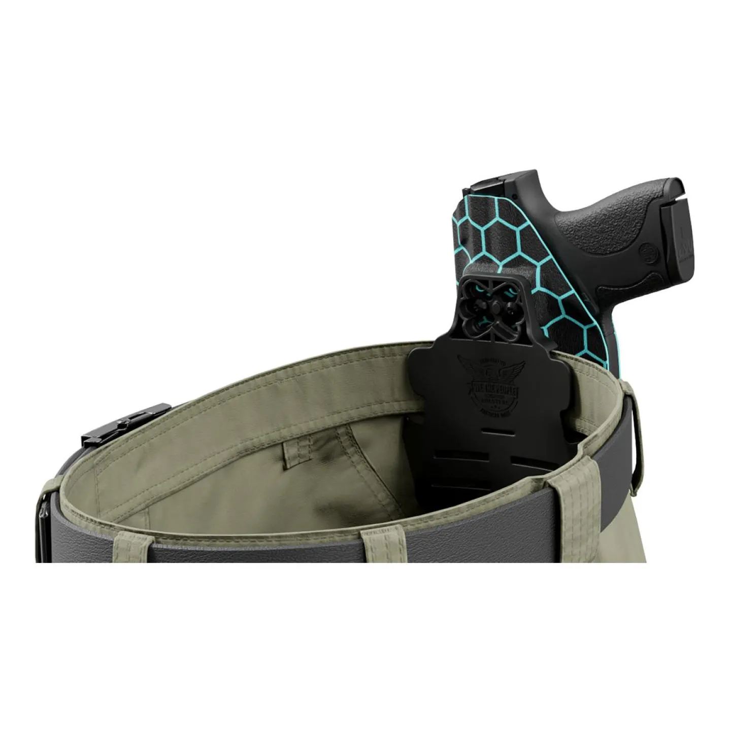 We The People Holsters Aqua Honeycomb Custom Printed Holster - OWB Kydex Holster Outlet