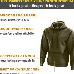 We The People Holsters Basic - + Black Hoodie Olive Clearance