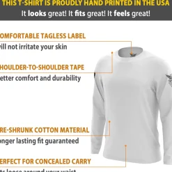 We The People Holsters Basic - + Black Long Sleeve Shirt White