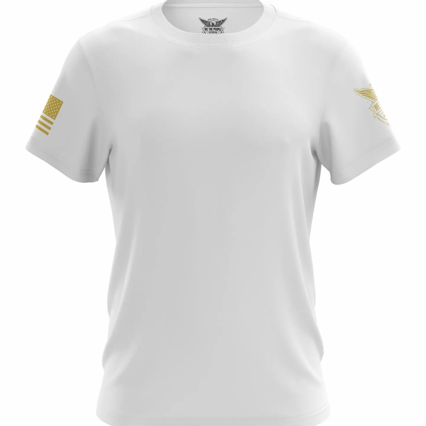 We The People Holsters Basic - + Gold Short Sleeve Shirt White New