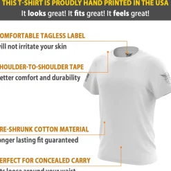 We The People Holsters Basic - + Gray Short Sleeve Shirt White New
