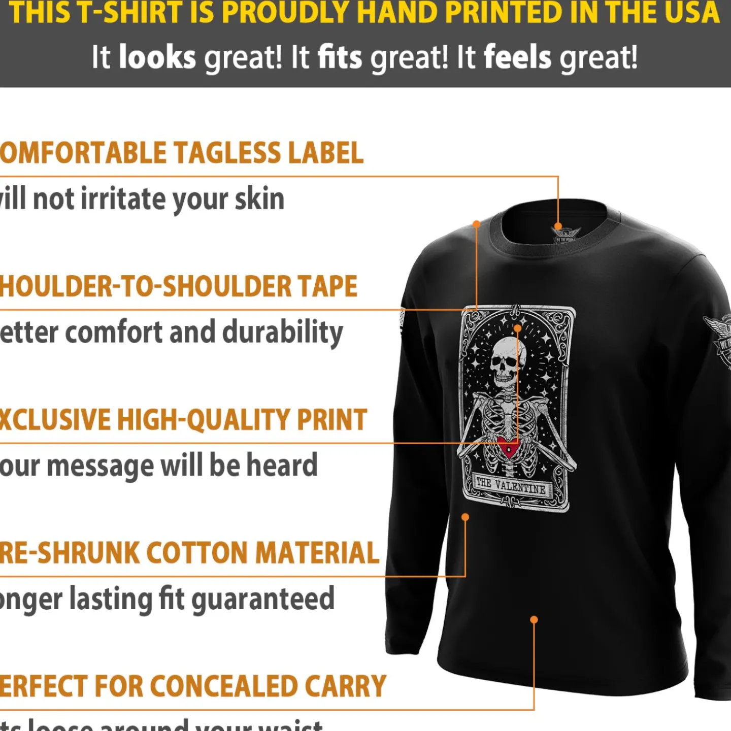 We The People Holsters Be My Valentine Long Sleeve Shirt Black Online