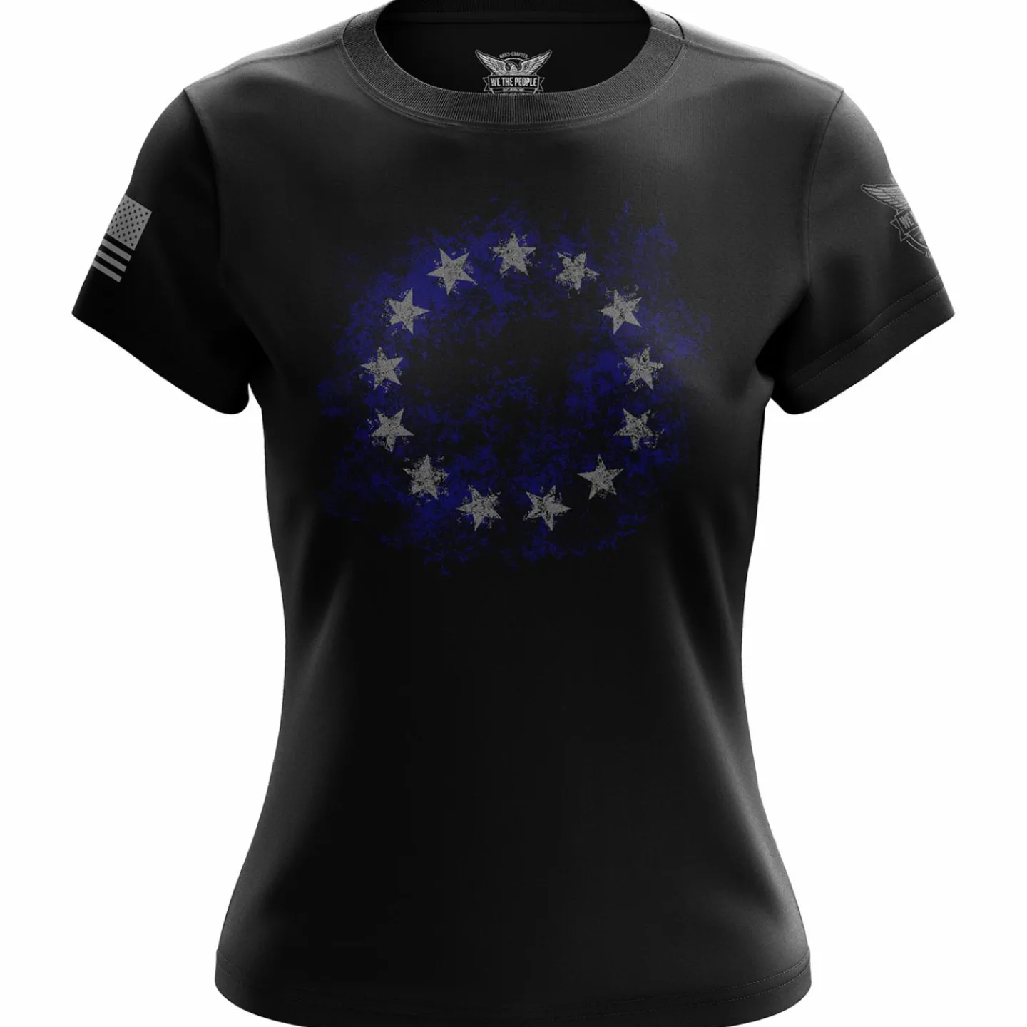 We The People Holsters Betsy Ross Flag 2.0 Women's Short Sleeve Shirt Black Sale