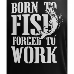 We The People Holsters Born to Fish Forced to Work Long Sleeve Shirt Black Sale