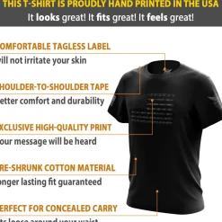 We The People Holsters Bullet Flag Short Sleeve Shirt Black Discount