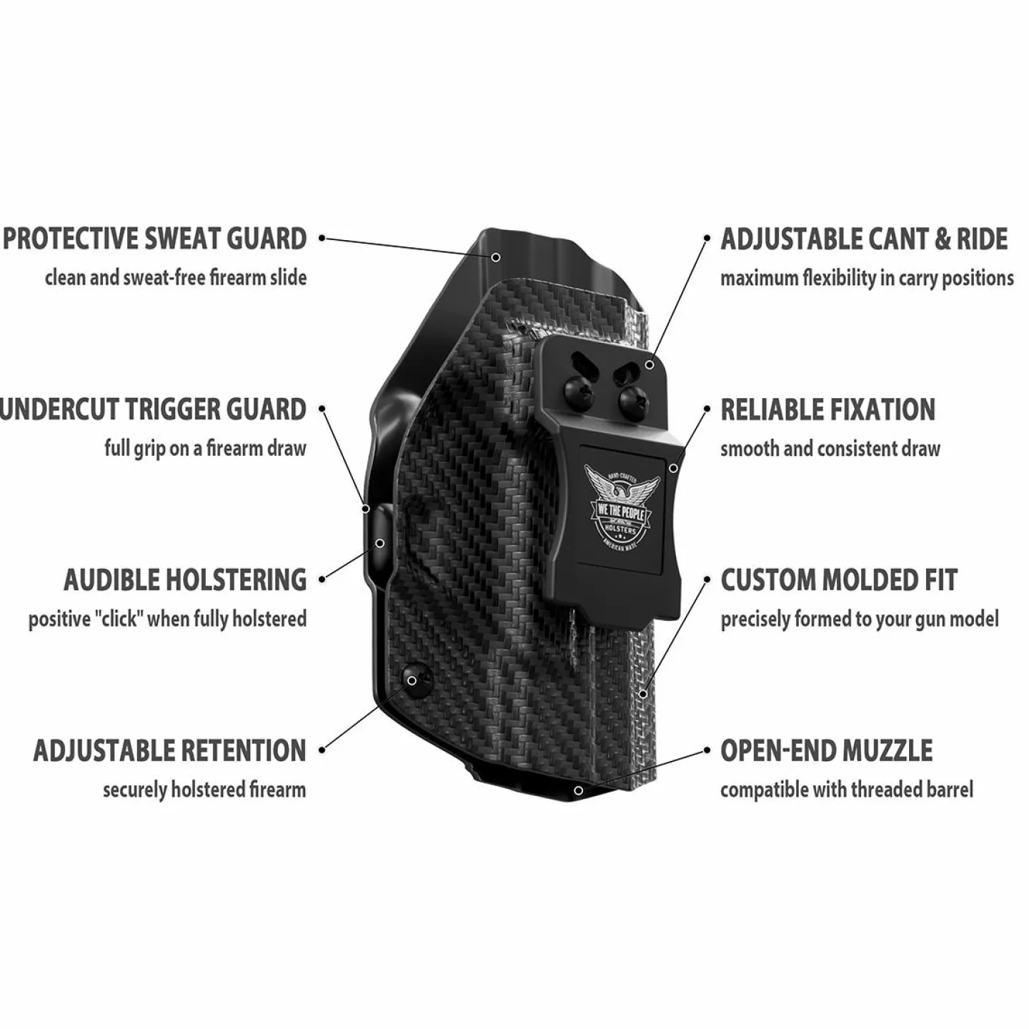 We The People Holsters Carbon Fiber Custom Kydex IWB Holster for concealed carry Outlet