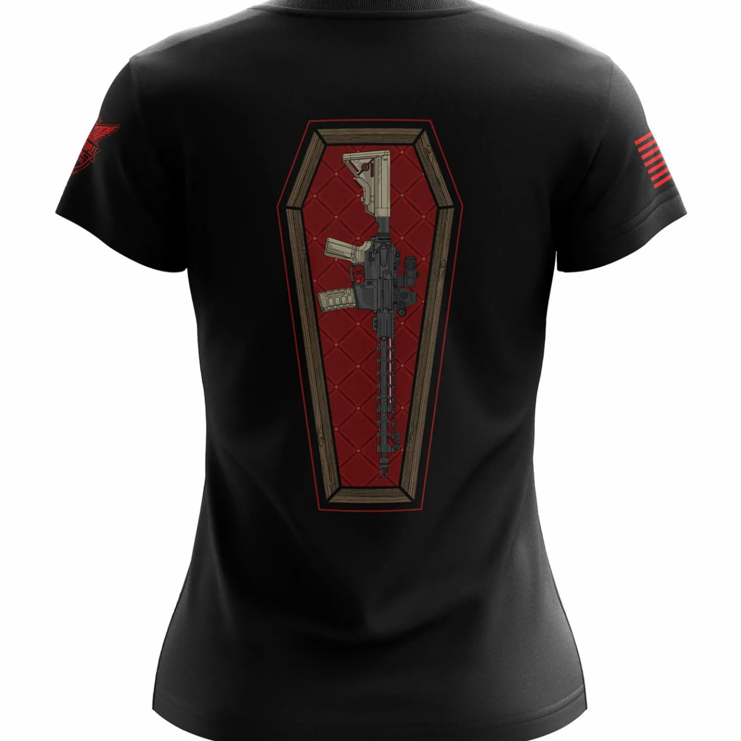 We The People Holsters Casket Carry Women's Short Sleeve Shirt Black New