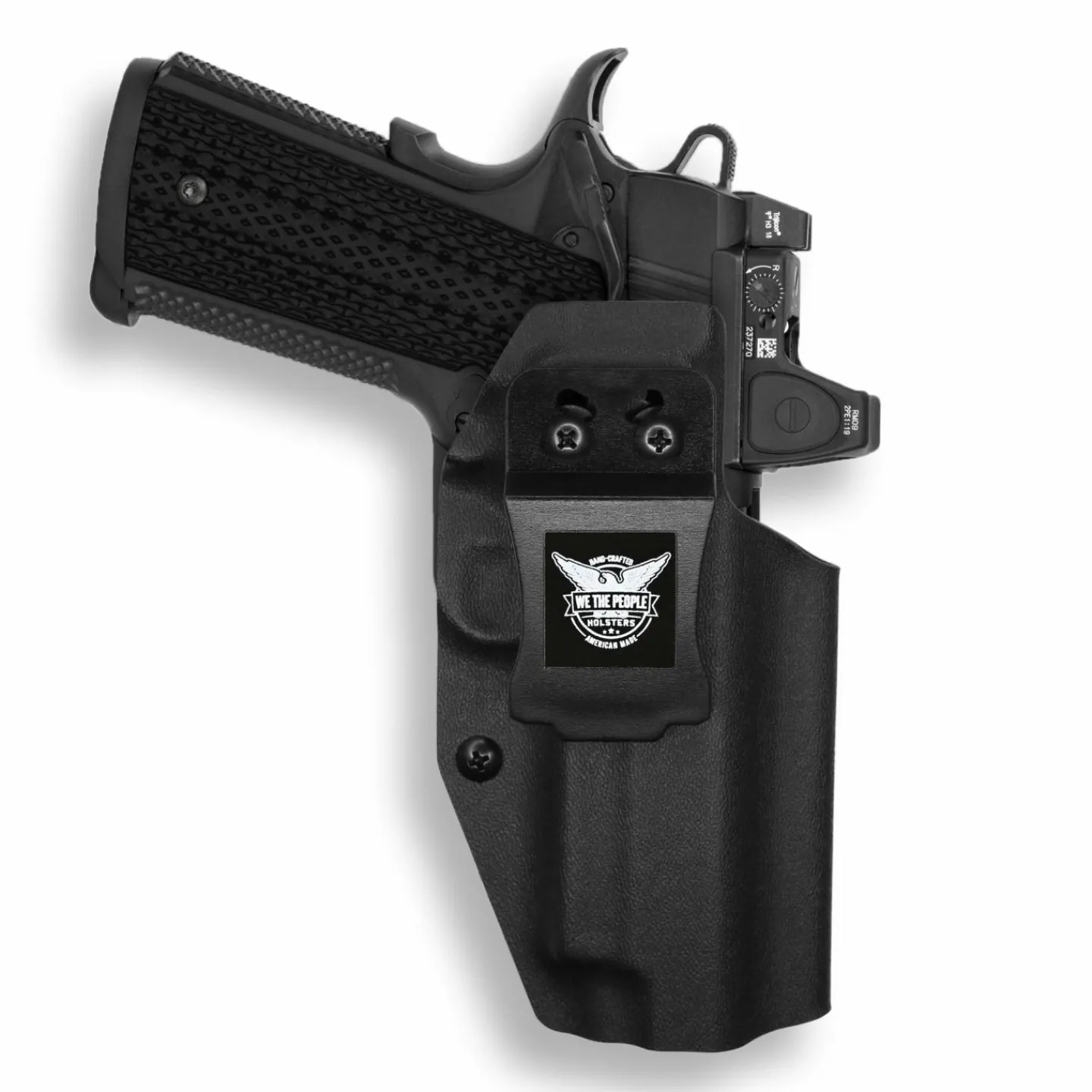 We The People Holsters Colt 1911 4" 45ACP with Rail Only Red Dot Optic Cut IWB Holster Best