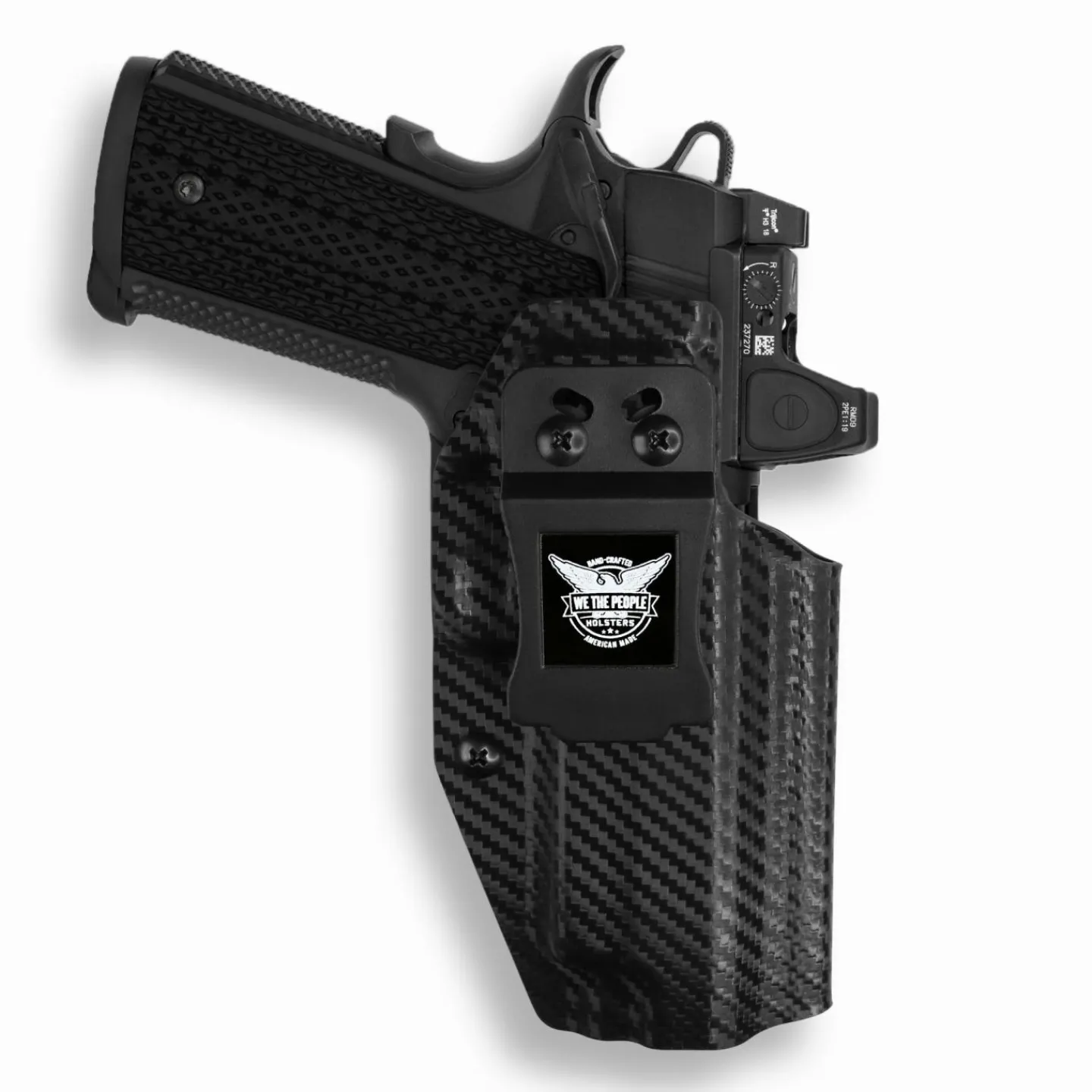 We The People Holsters Colt 1911 4" 45ACP with Rail Only Red Dot Optic Cut IWB Holster Best