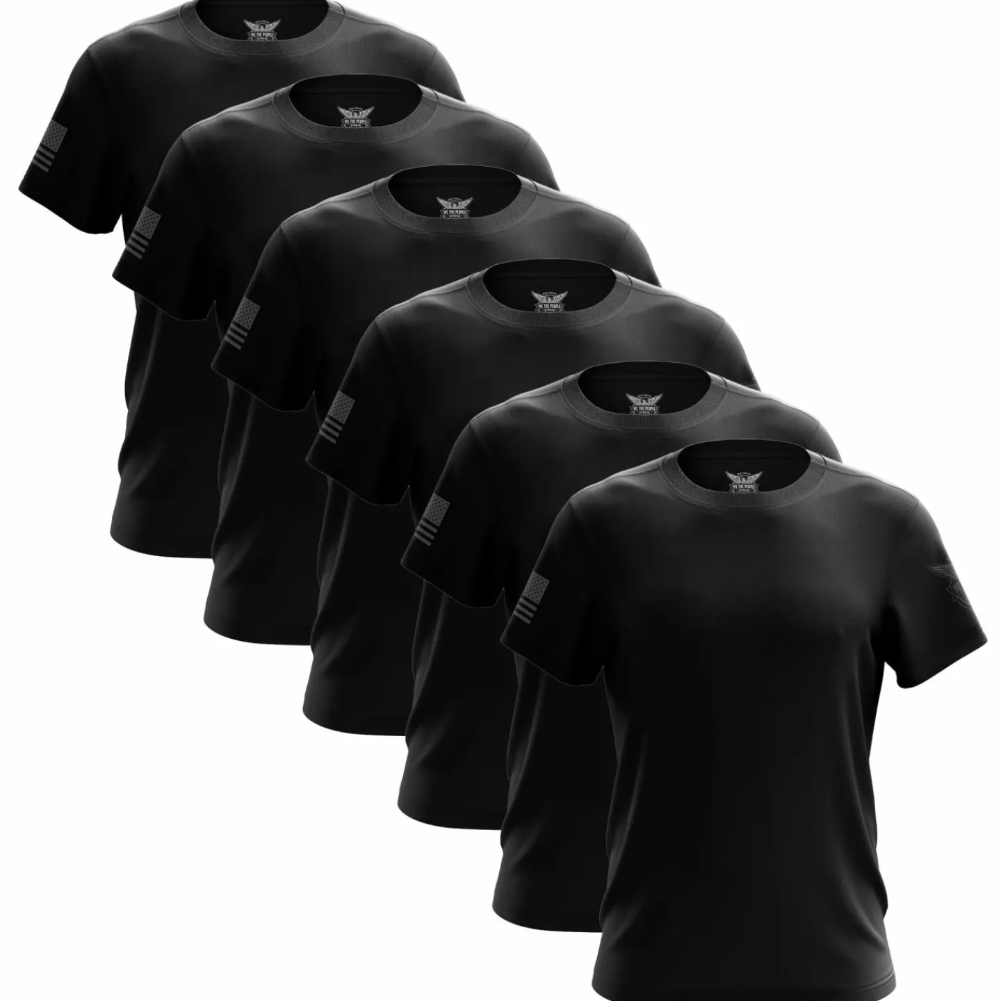 We The People Holsters Covert Freedom Short Sleeve Shirt Bundle (6 Pack) Black