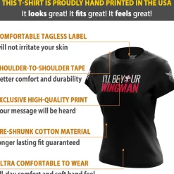 We The People Holsters Cupid's Wingman Women's Short Sleeve Shirt Black New