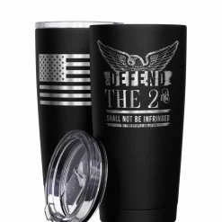 We The People Holsters Defend the 2nd Amendment + American Flag Stainless Steel Tumbler Sale