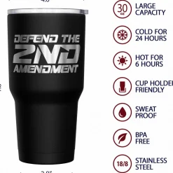 We The People Holsters Defend The Second Amendment Stainless Steel Tumbler Outlet