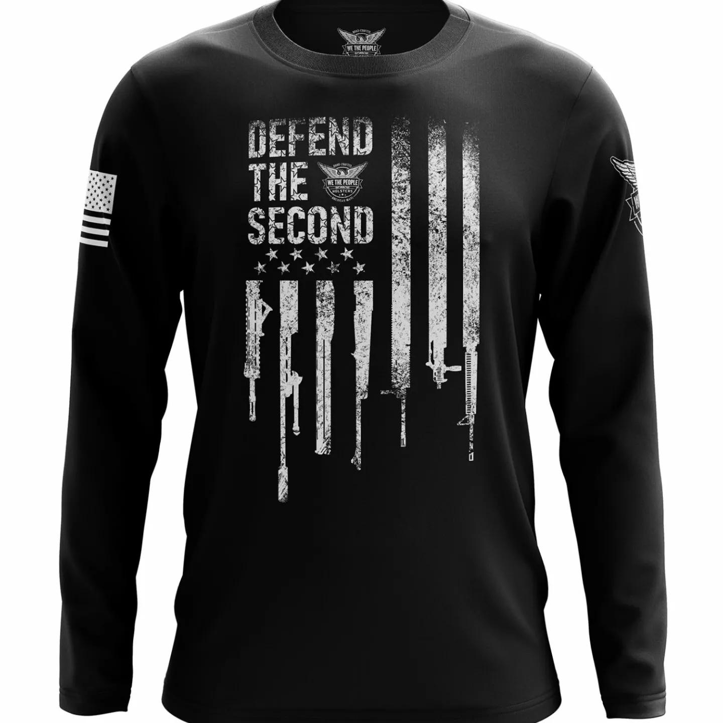 We The People Holsters Defend The Second Flag Long Sleeve Shirt Black Online