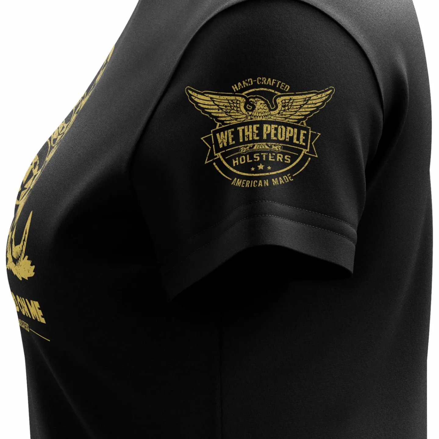We The People Holsters Dont Tread On Me Gadsden Flag Women's Short Sleeve Shirt Black Hot
