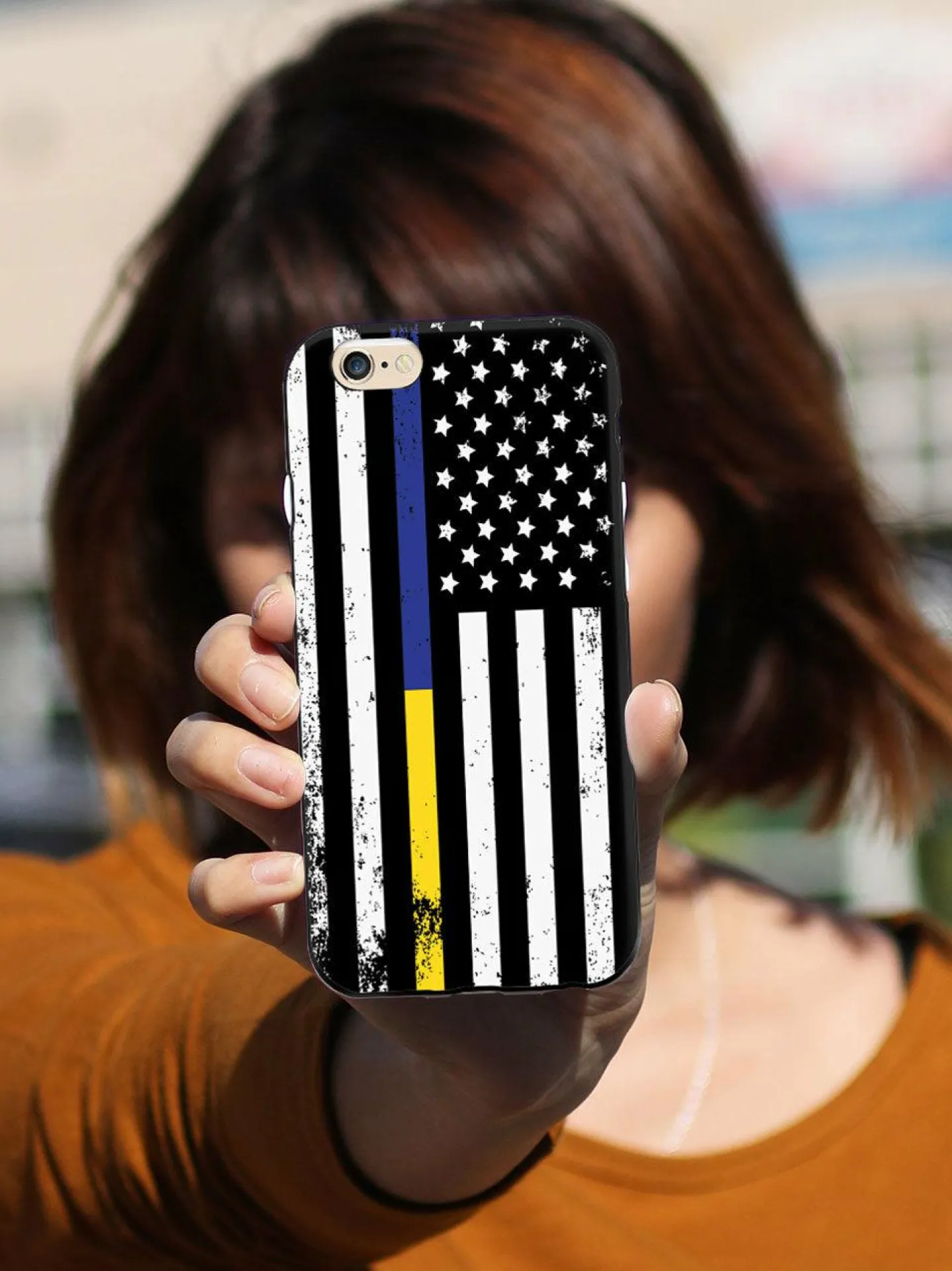 We The People Holsters Downward American Flag - Thin Blue Line & Thin Gold Line Case New