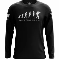 We The People Holsters Evolution of Man Long Sleeve Shirt Black Clearance