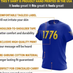 We The People Holsters Fallout Prepper Short Sleeve Shirt Blue Hot