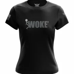 We The People Holsters F'in Woke Women's Short Sleeve Shirt Black Discount
