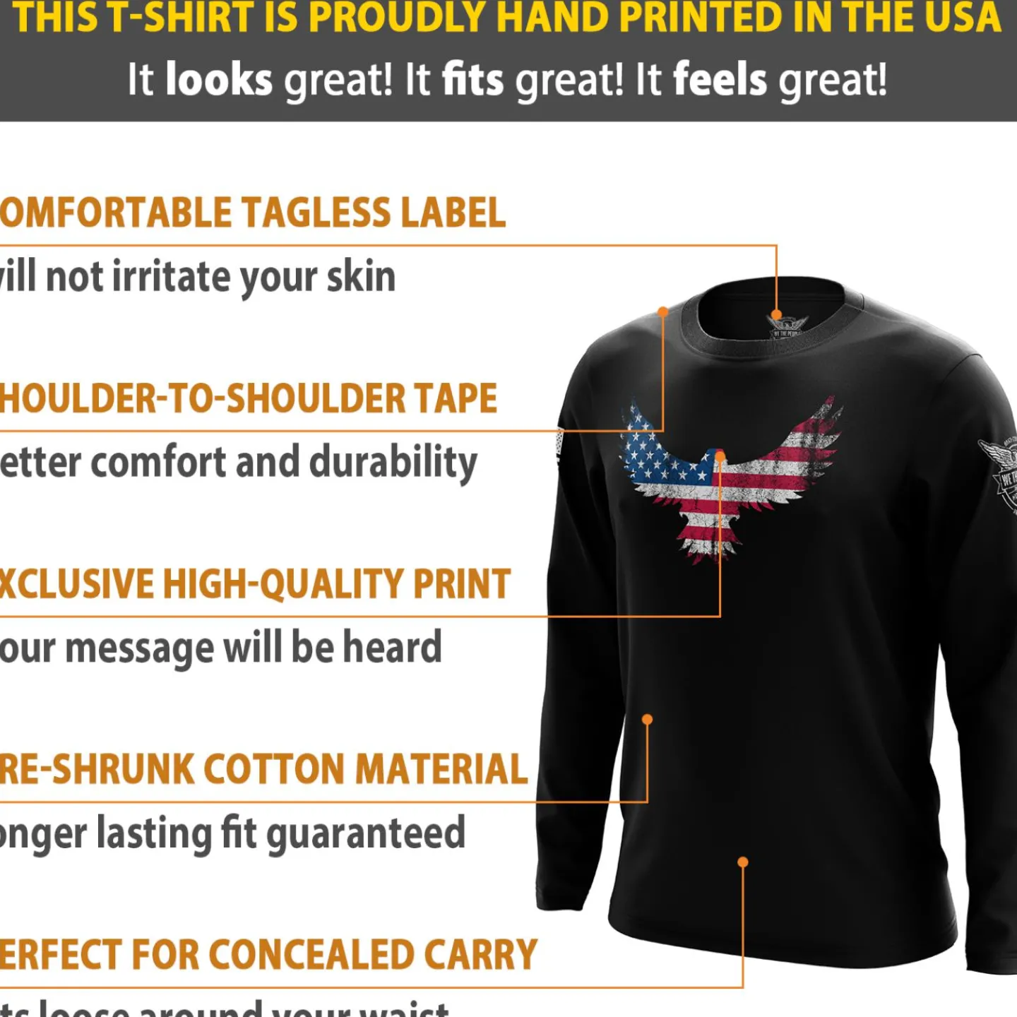 We The People Holsters Free Spirit Long Sleeve Shirt Black Best