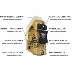 We The People Holsters Gadsden Flag Don't Tread on Me Custom Printed Holster - IWB Kydex Holster Discount