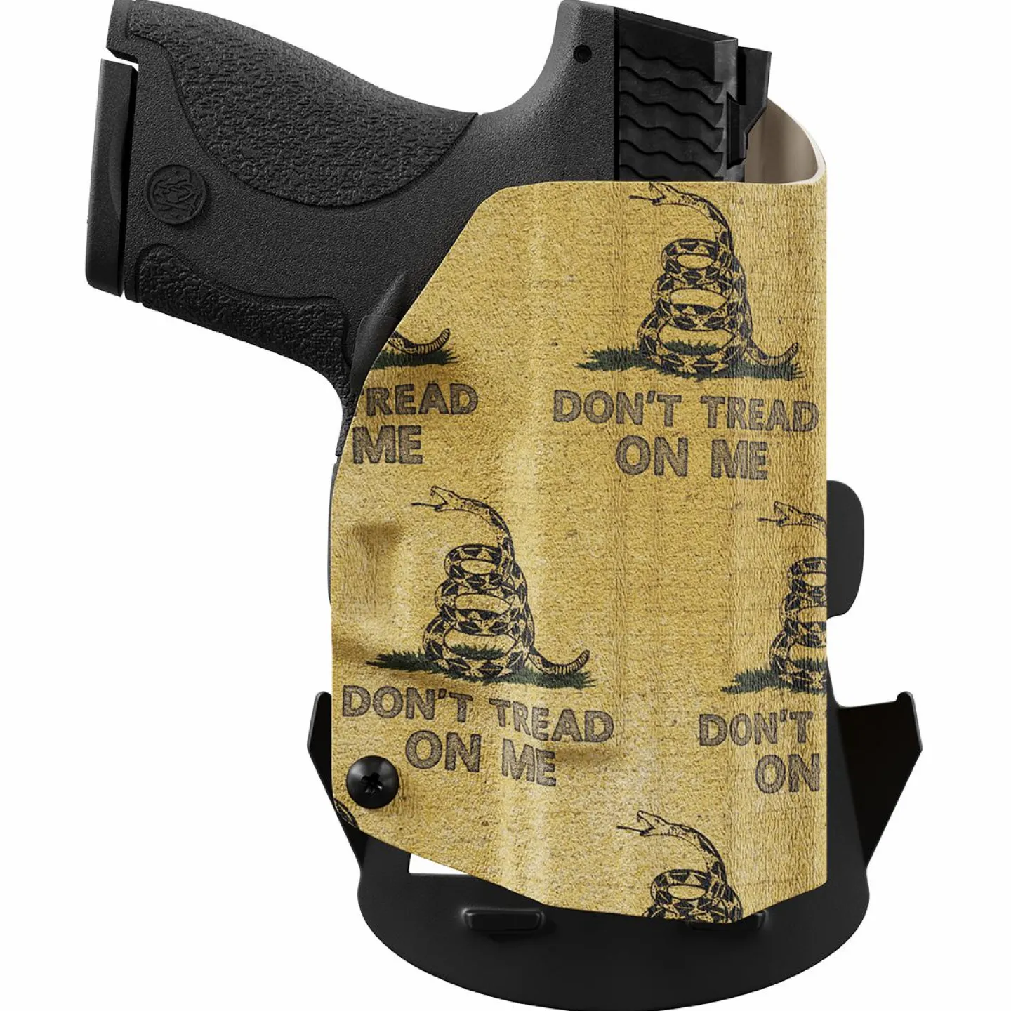 We The People Holsters Gadsden Flag Don't Tread on Me Custom Printed Holster - OWB Kydex Holster New