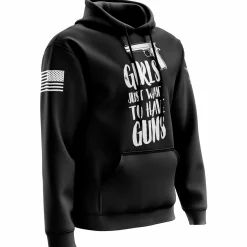 We The People Holsters Girls Just Want to Have Guns Hoodie Black Discount