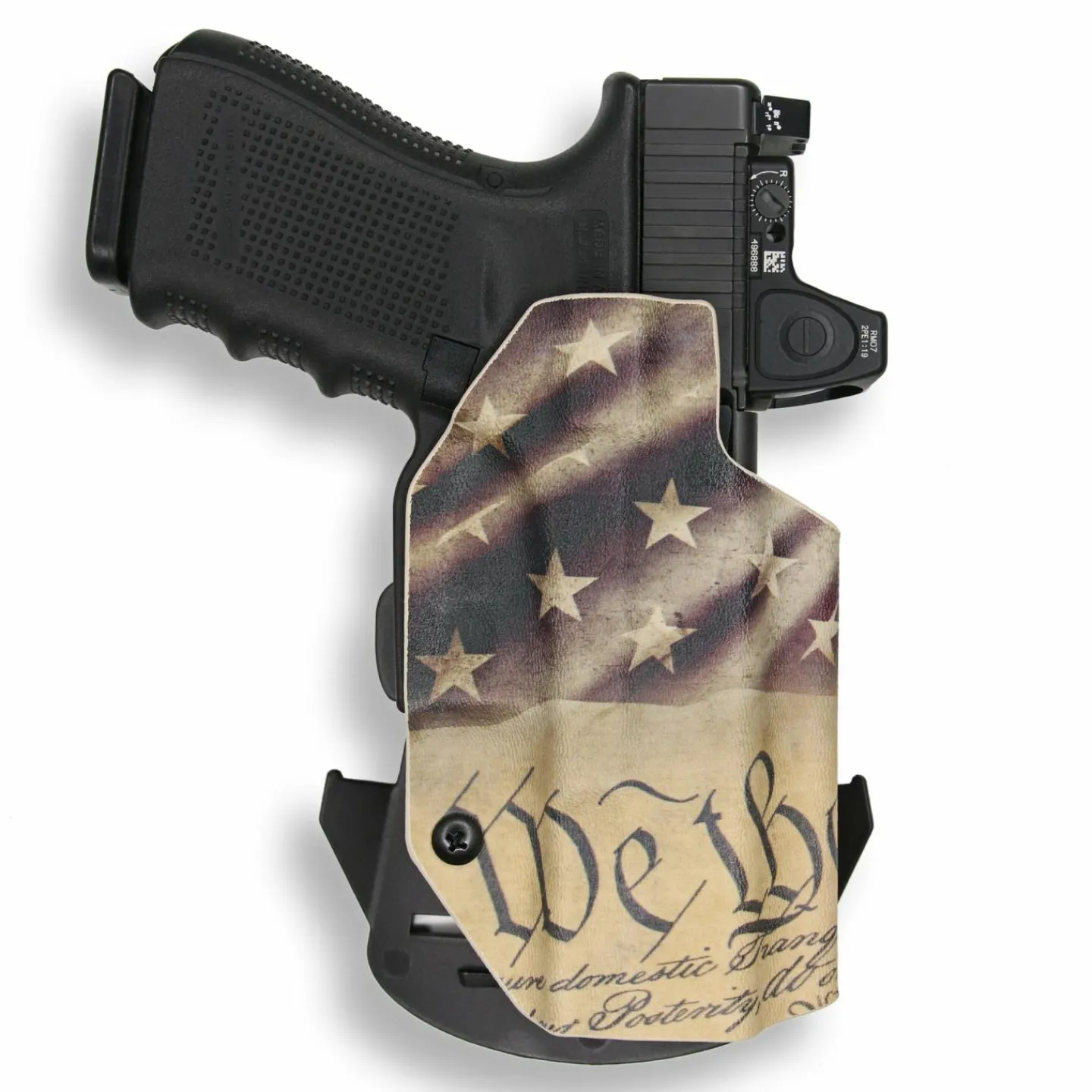 We The People Holsters Glock 19/19X MOS with Inforce WILD1 Light Red Dot Optic Cut OWB Holster Clearance