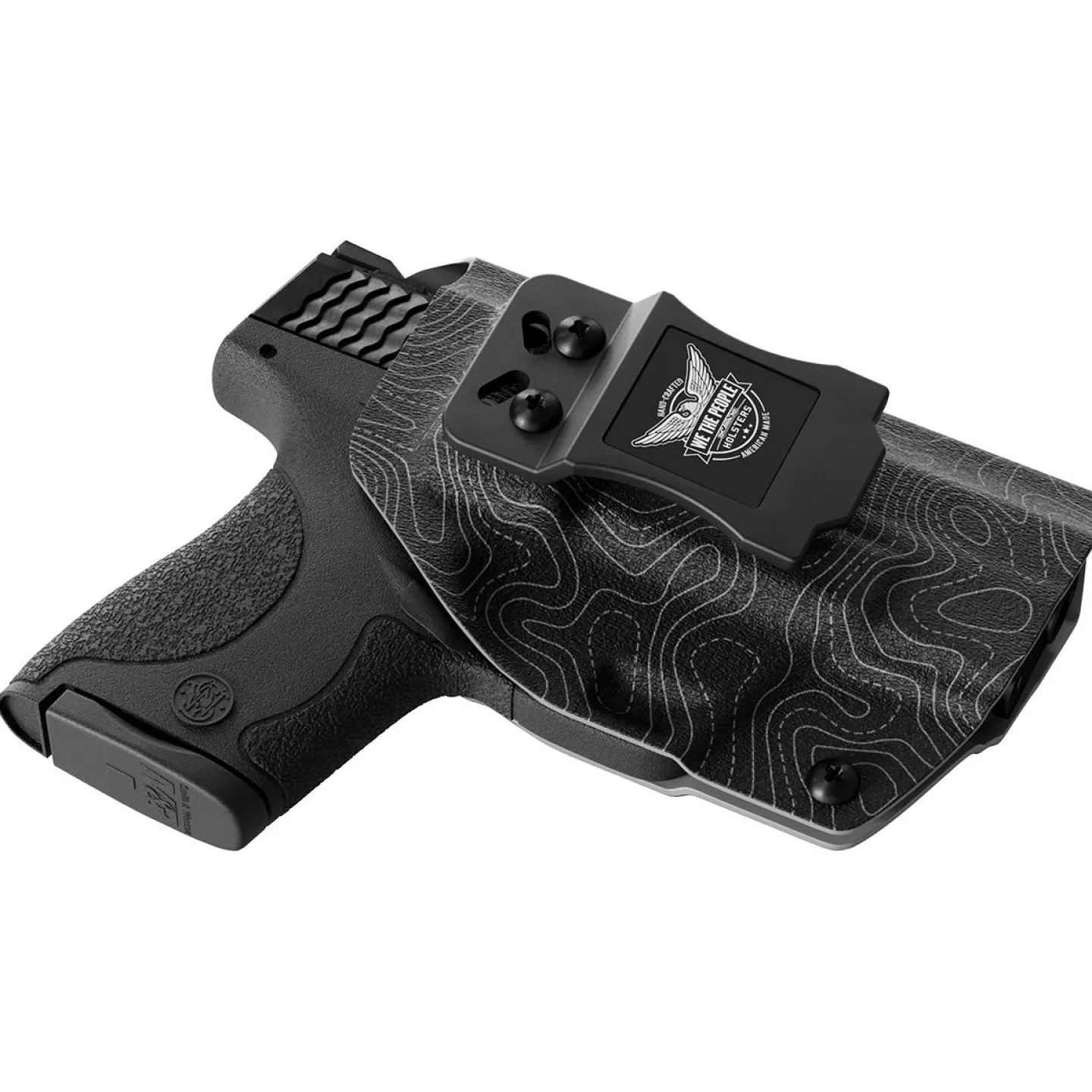 We The People Holsters Gray Topographic Map Custom Printed Holster - IWB Kydex Holster Outlet