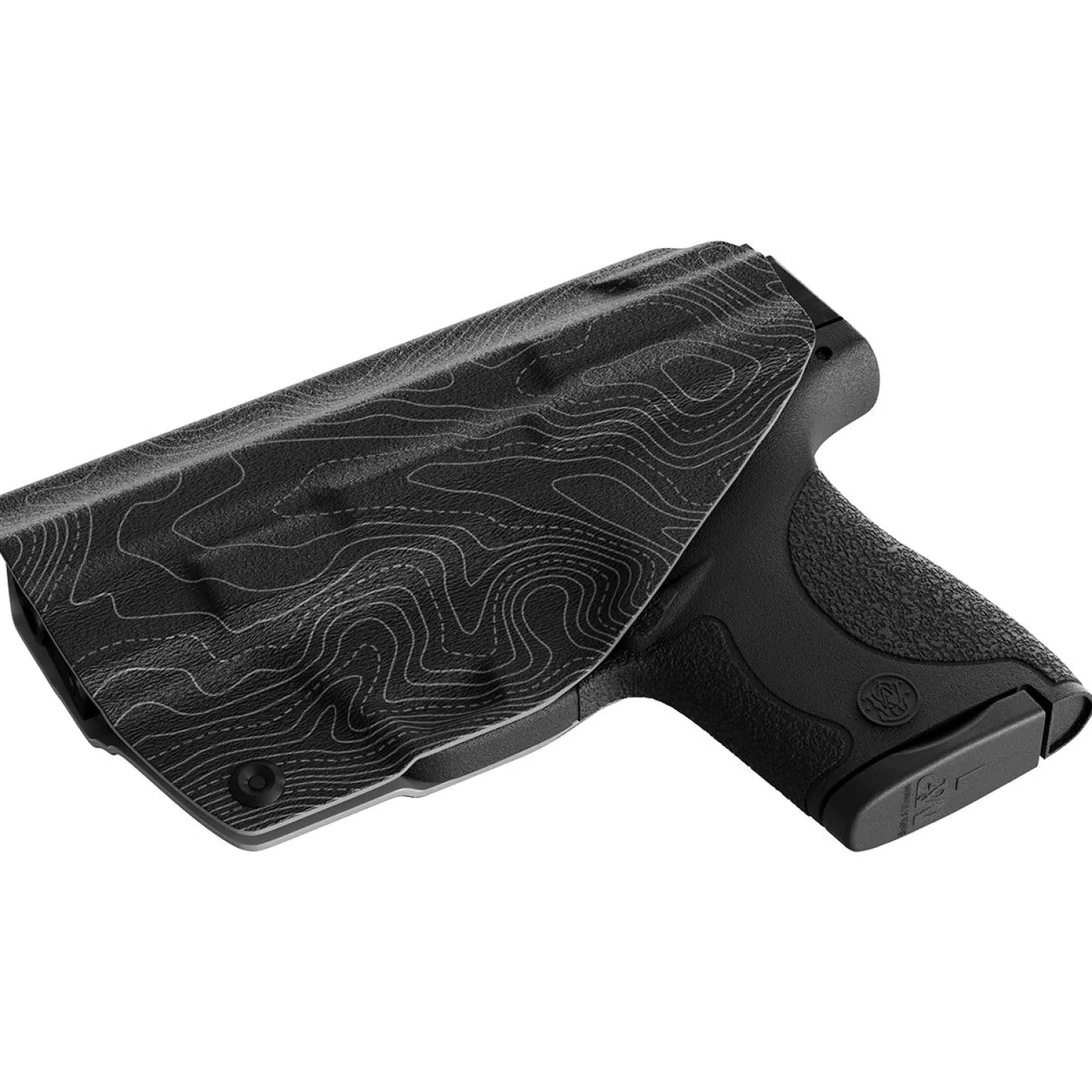 We The People Holsters Gray Topographic Map Custom Printed Holster - IWB Kydex Holster Outlet