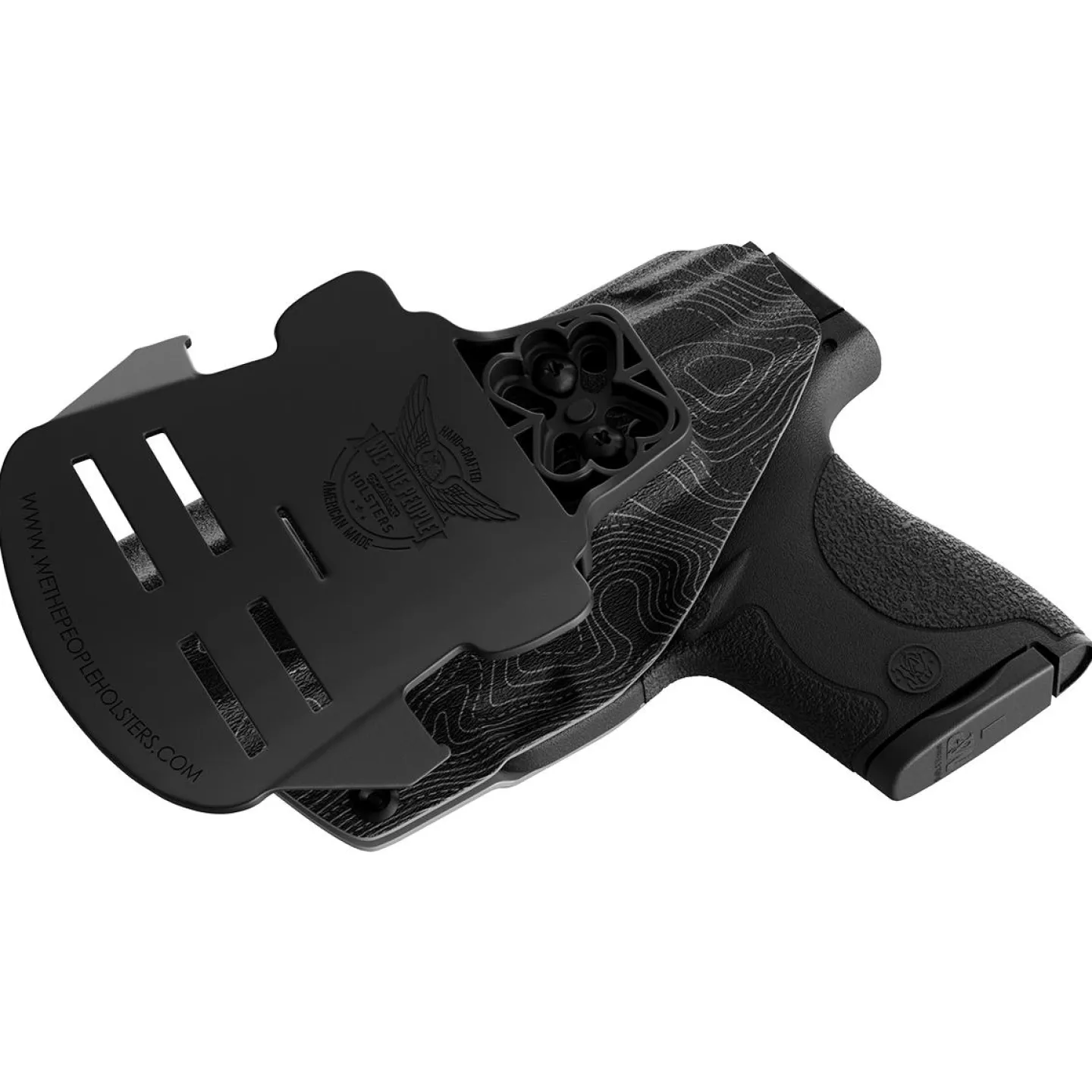 We The People Holsters Gray Topographic Map Custom Printed Holster - OWB Kydex Holster Sale