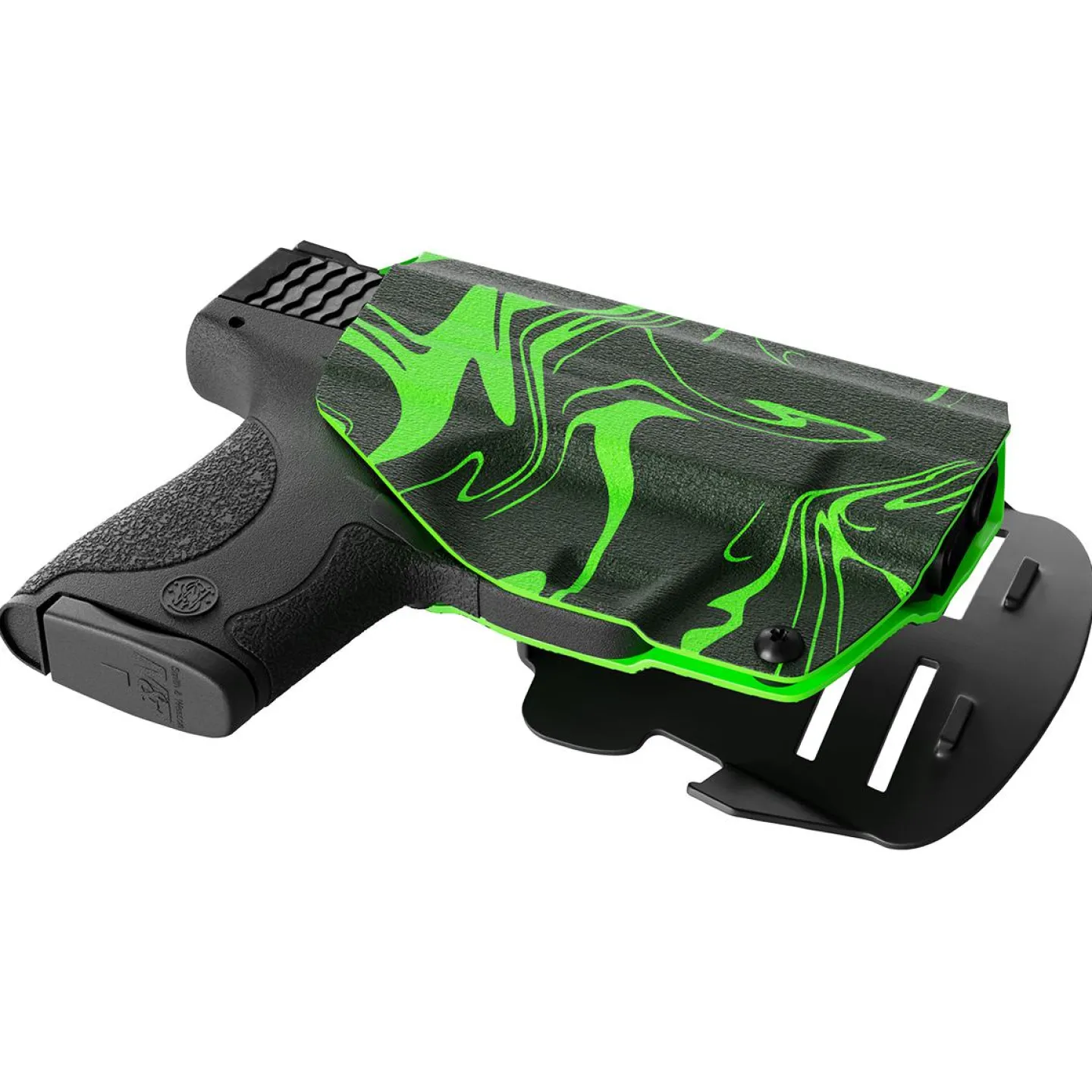 We The People Holsters Green Ink Swirl Custom Printed Holster - OWB Kydex Holster Sale