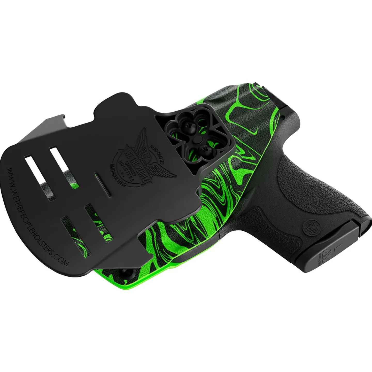 We The People Holsters Green Ink Swirl Custom Printed Holster - OWB Kydex Holster Sale