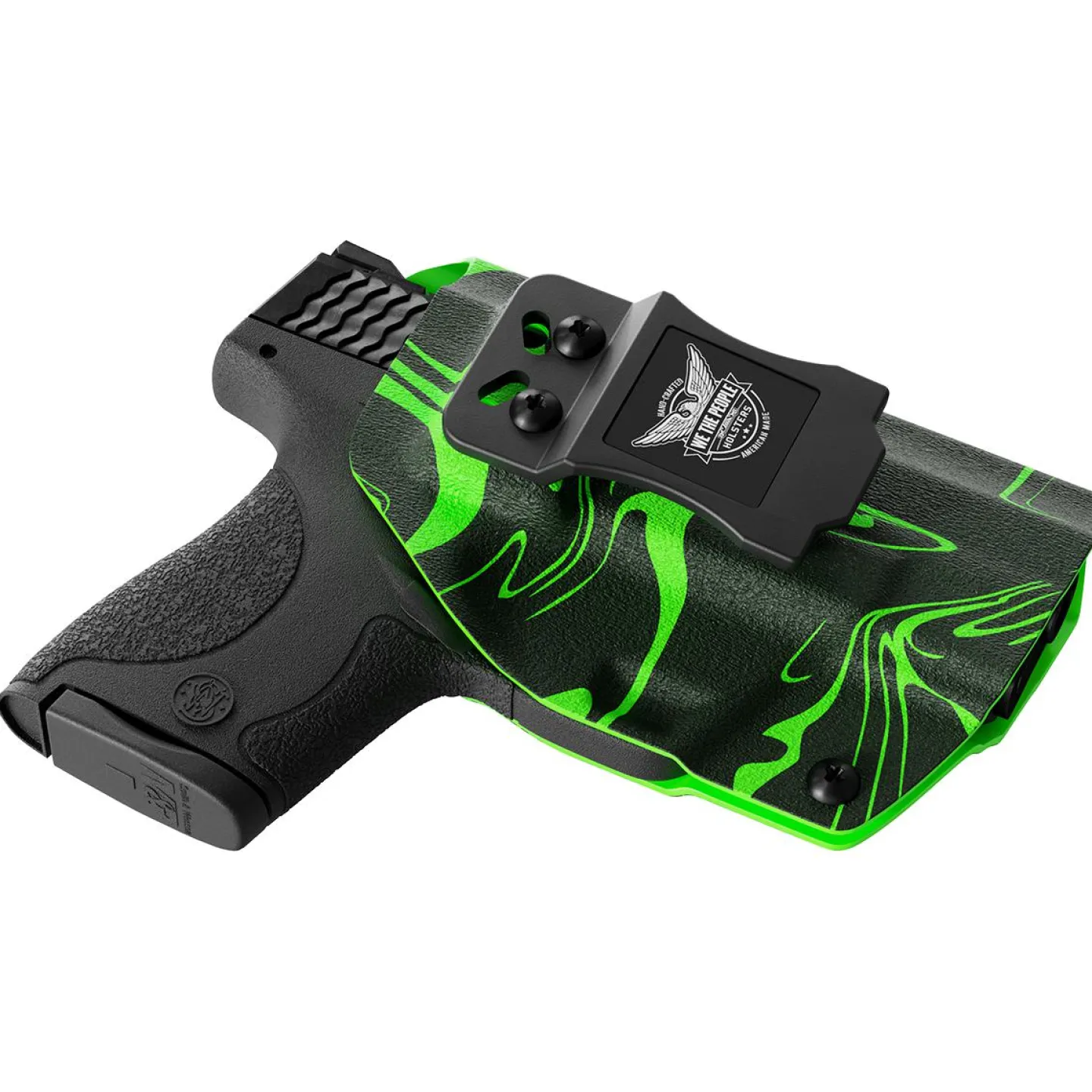 We The People Holsters Green Ink Swirl Custom Printed Holster - IWB Kydex Holster Online