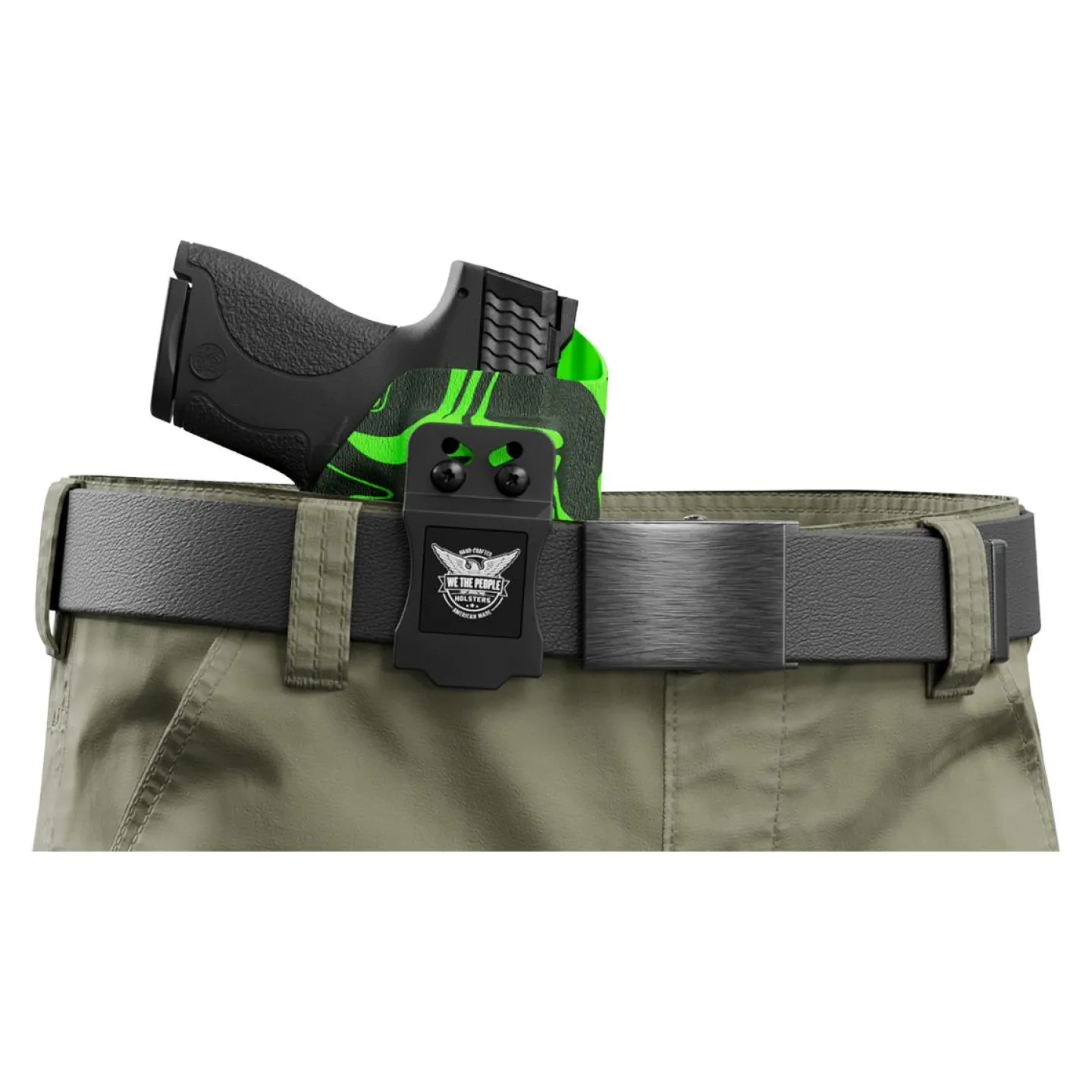 We The People Holsters Green Ink Swirl Custom Printed Holster - IWB Kydex Holster Online