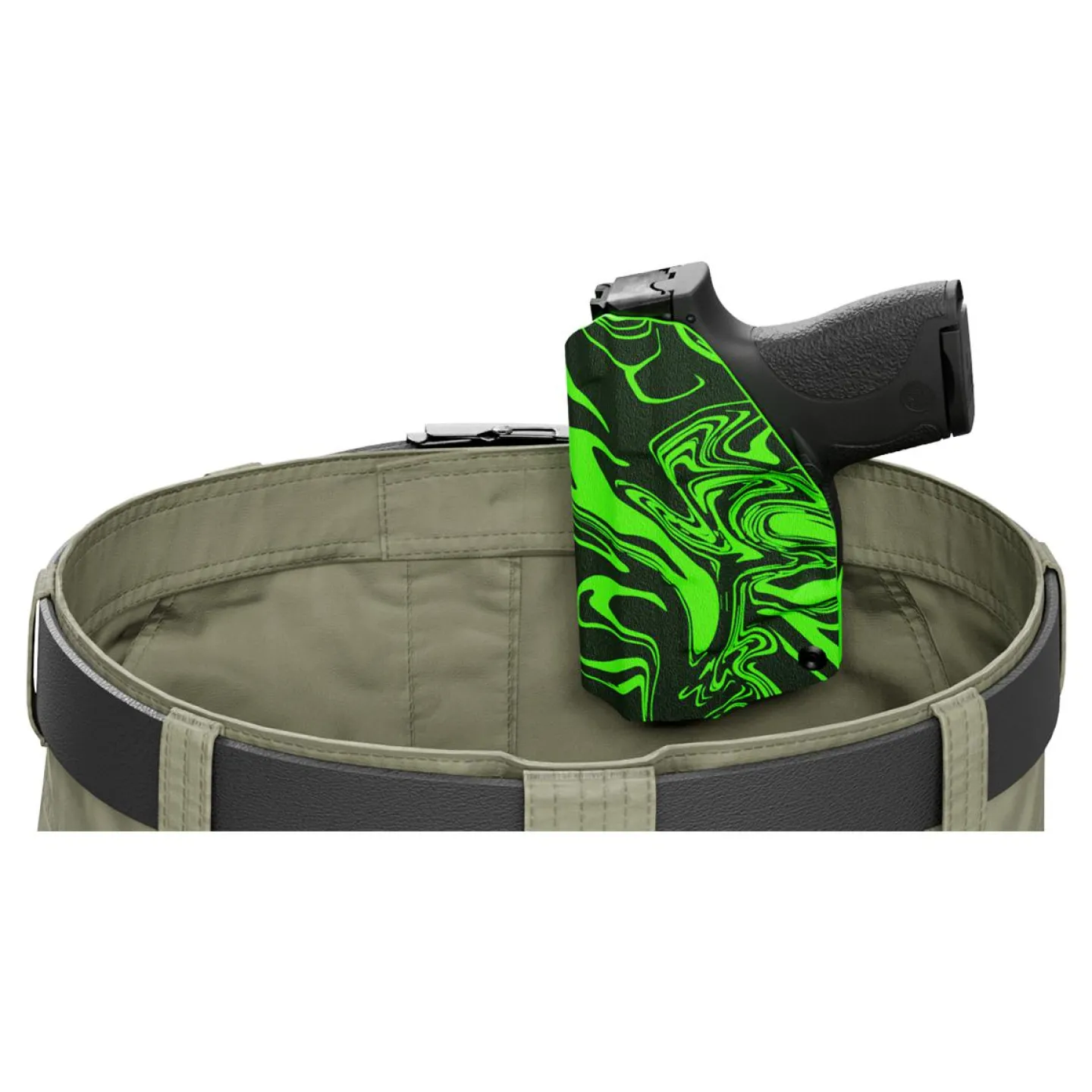We The People Holsters Green Ink Swirl Custom Printed Holster - IWB Kydex Holster Online