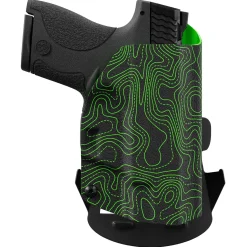 We The People Holsters Green Topographic Map Custom Printed Holster - OWB Kydex Holster Outlet