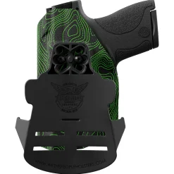 We The People Holsters Green Topographic Map Custom Printed Holster - OWB Kydex Holster Outlet