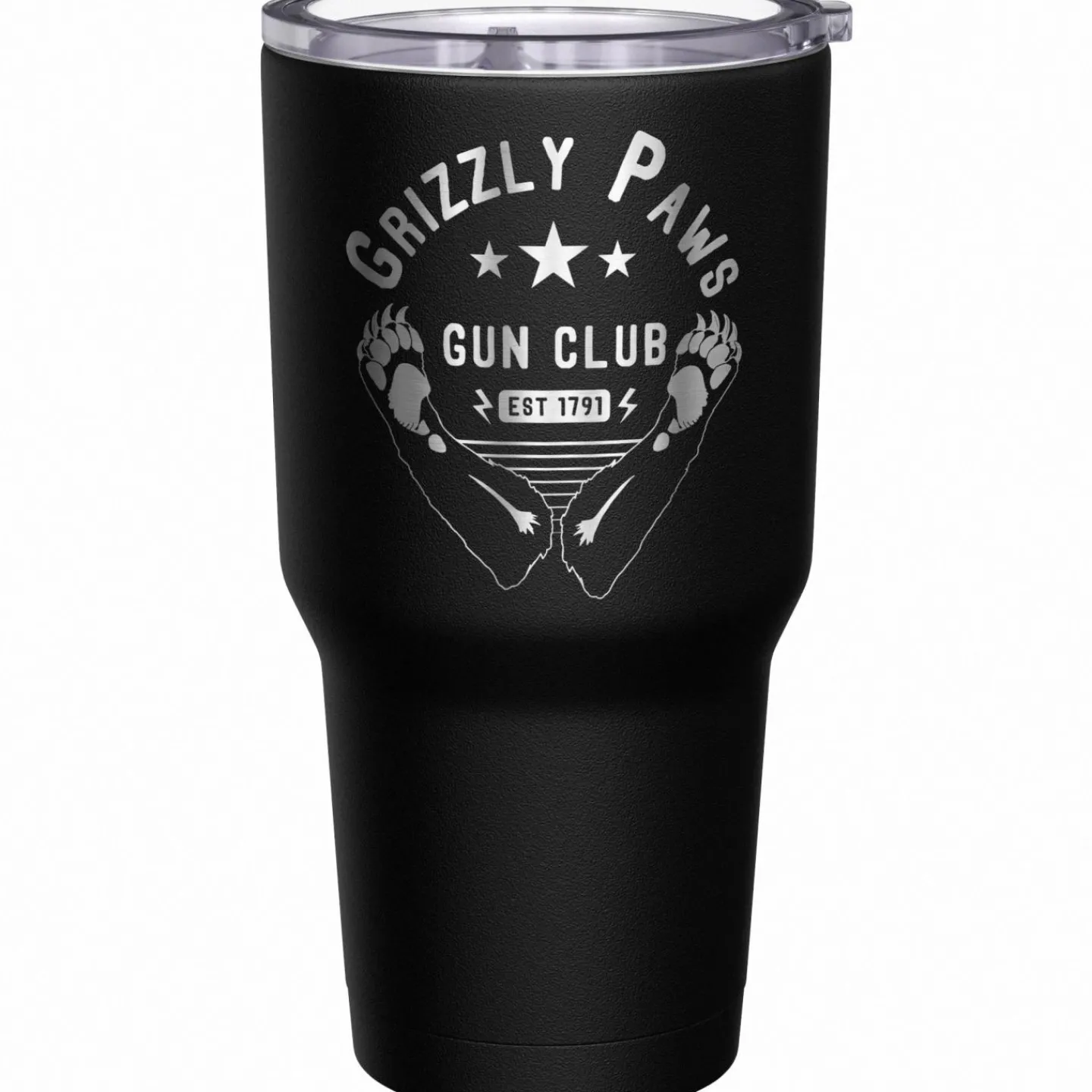 We The People Holsters Grizzly Paws Gun Club + American Flag Stainless Steel Tumbler Best