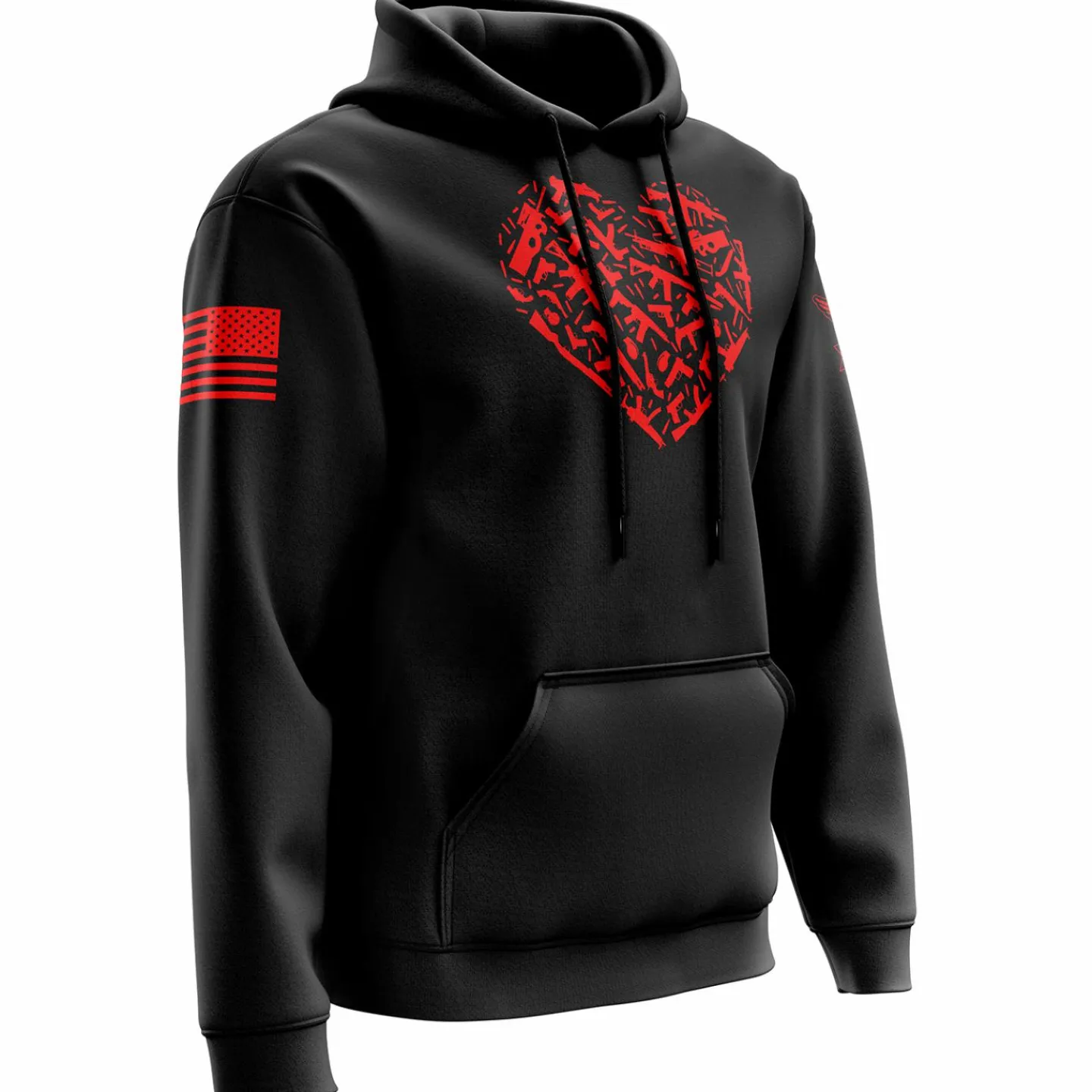 We The People Holsters Gun Heart Hoodie Black Sale