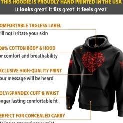 We The People Holsters Gun Heart Hoodie Black Sale