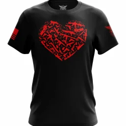 We The People Holsters Gun Heart Short Sleeve Shirt Black